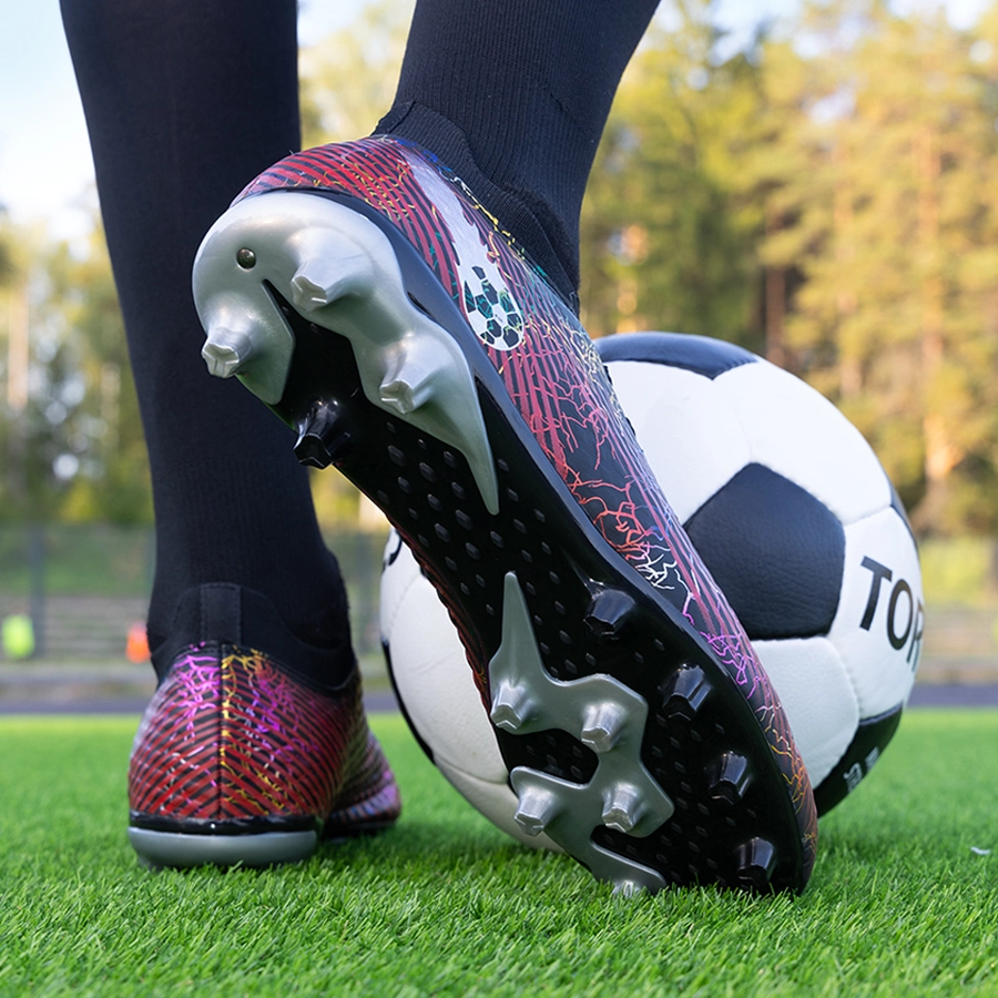 Бутсы футбольные KR-135 черно-красный