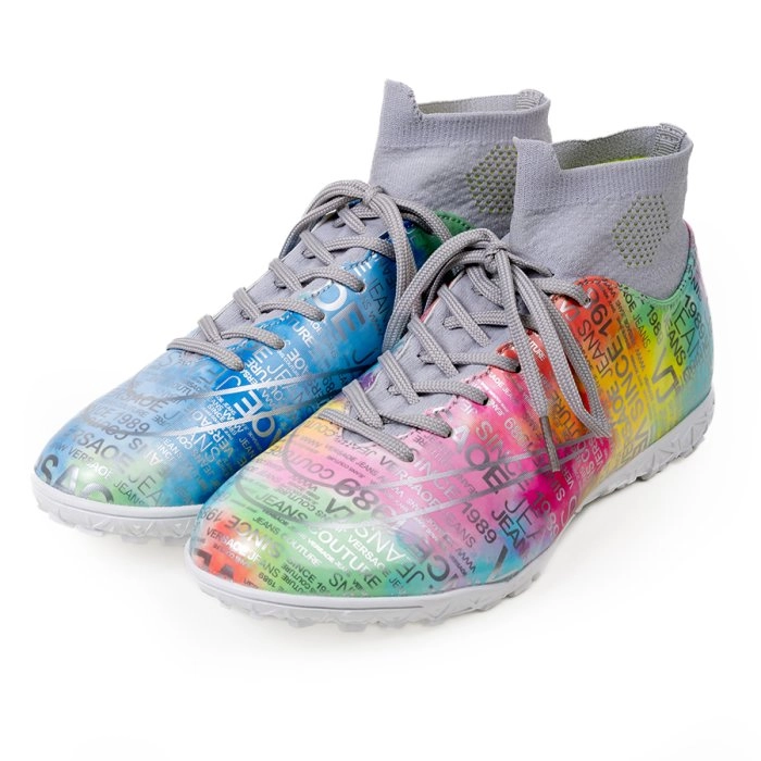 Бутсы футбольные KR-178 розовый-голубой