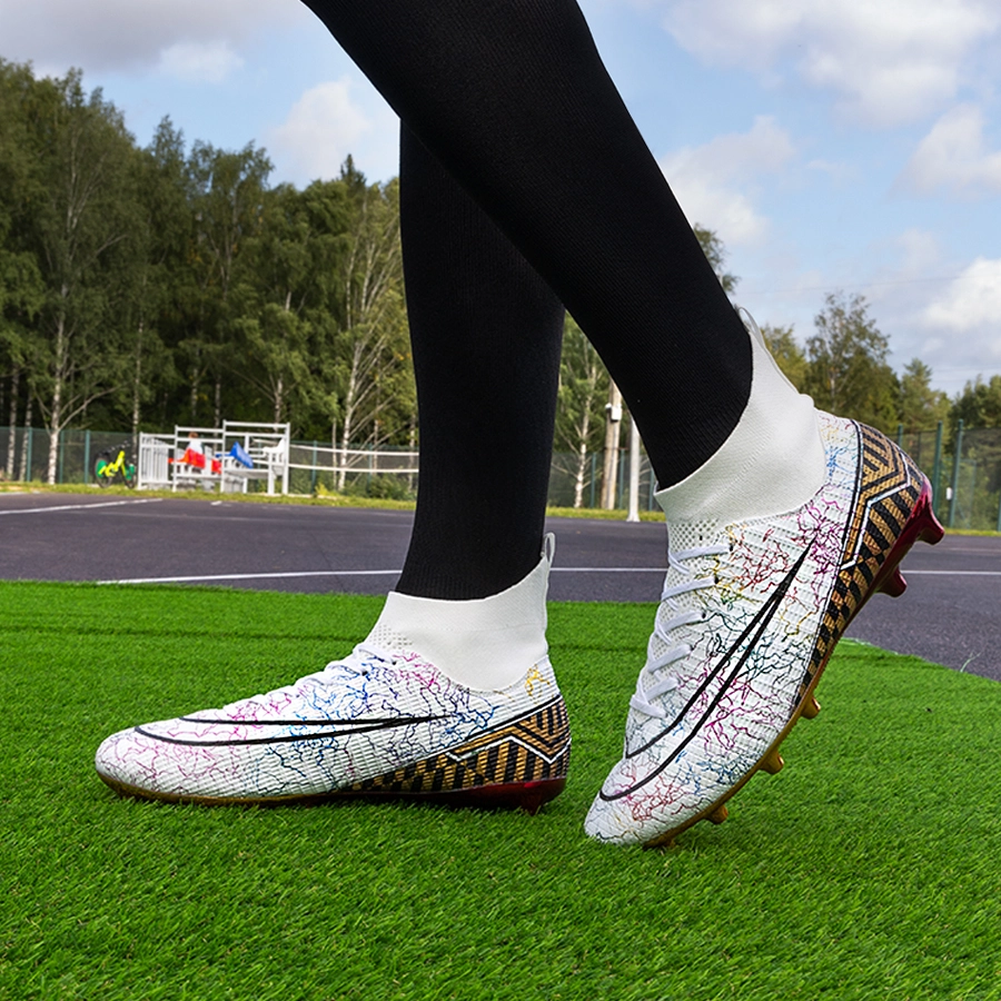 Бутсы футбольные KR-133 белый с золотом