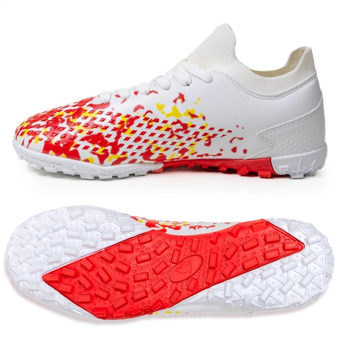 Бутсы футбольные KR-130/1 бело-красные