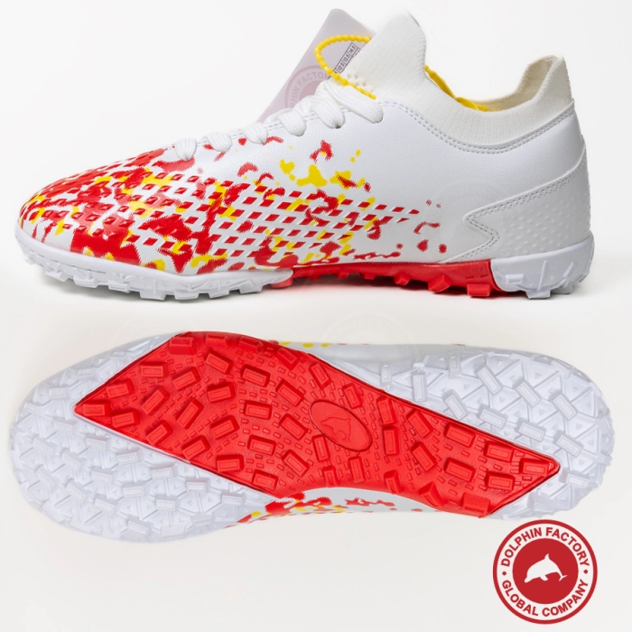 Бутсы футбольные KR-130/1 бело-красный