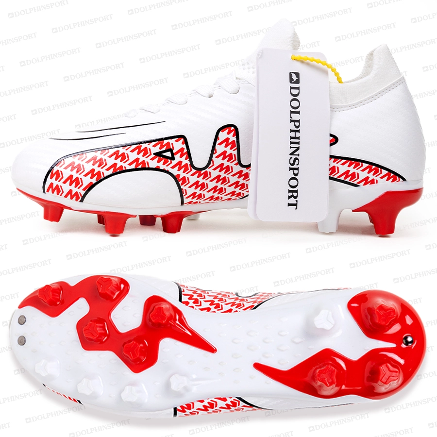 Бутсы футбольные KR-154 бело-красный