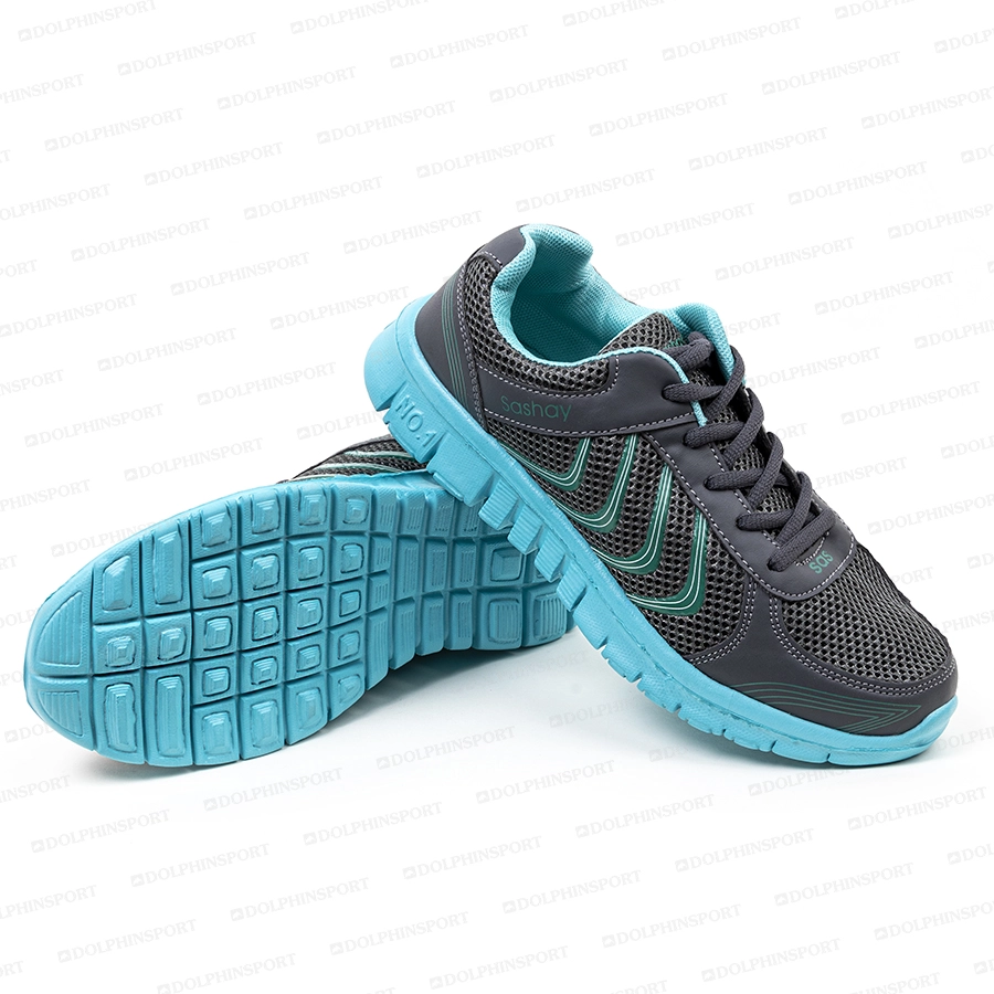 Кроссовки для бега KR-003/1 серо-бирюзовые