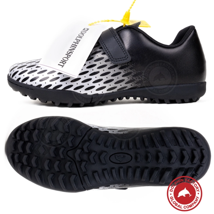 Бутсы футбольные KR-183 черно-серый