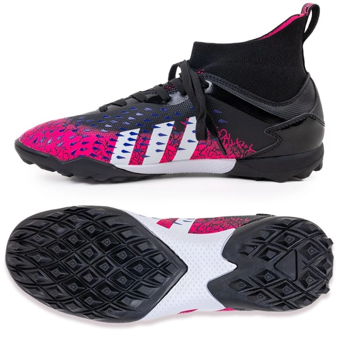 Бутсы футбольные KR-180 черно-розовый