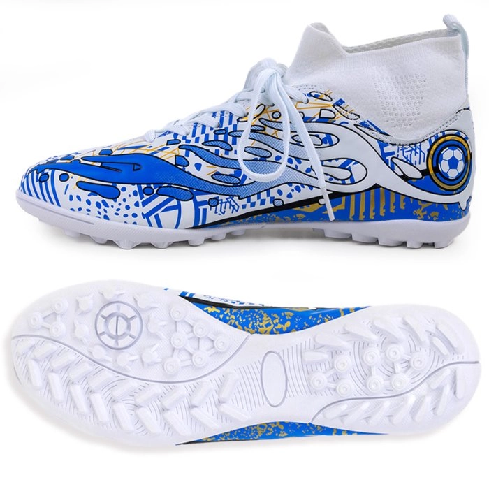 Бутсы футбольные KR-187 бело-синий