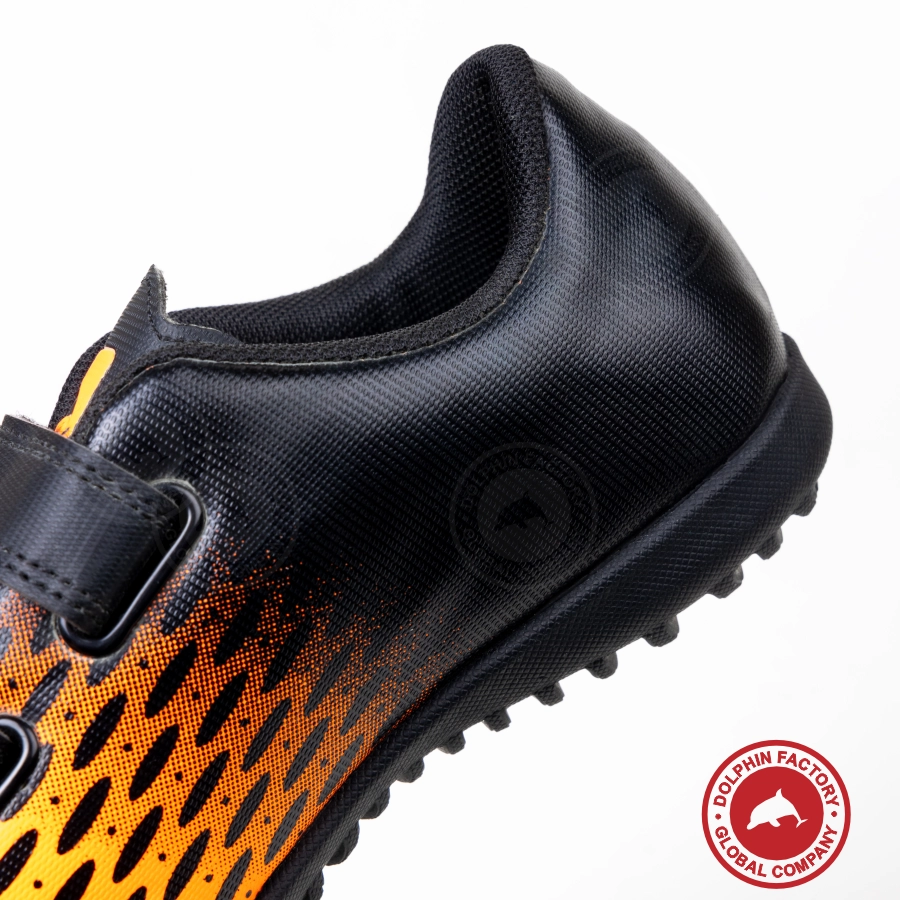 Бутсы футбольные KR-183 черно-оранжевый