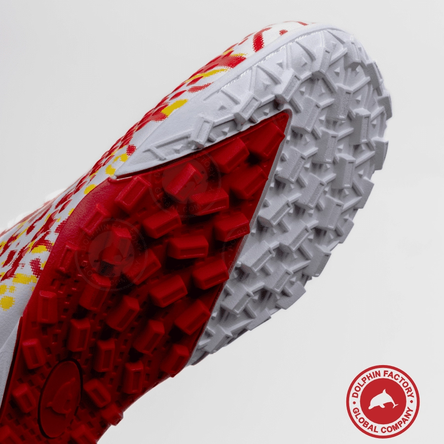 Бутсы футбольные KR-130/1 бело-красный