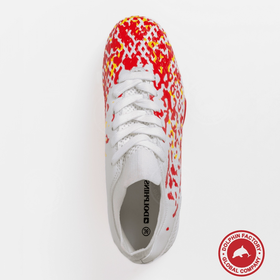 Бутсы футбольные KR-130/1 бело-красный