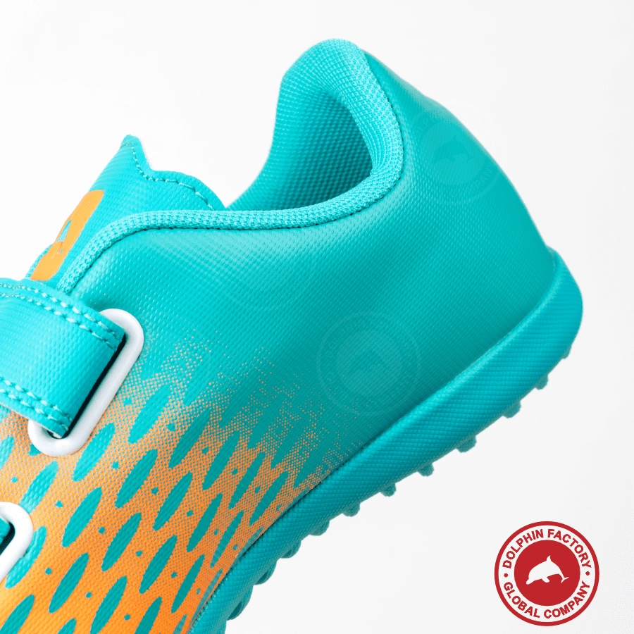 Бутсы футбольные KR-183 бирюзово-оранжевый