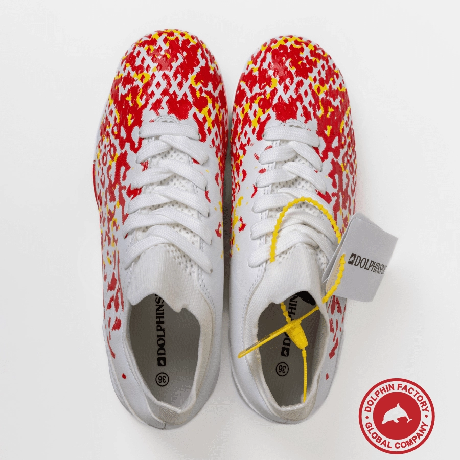 Бутсы футбольные KR-130/1 бело-красный