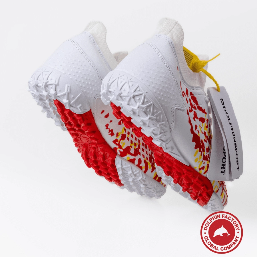 Бутсы футбольные KR-130/1 бело-красный