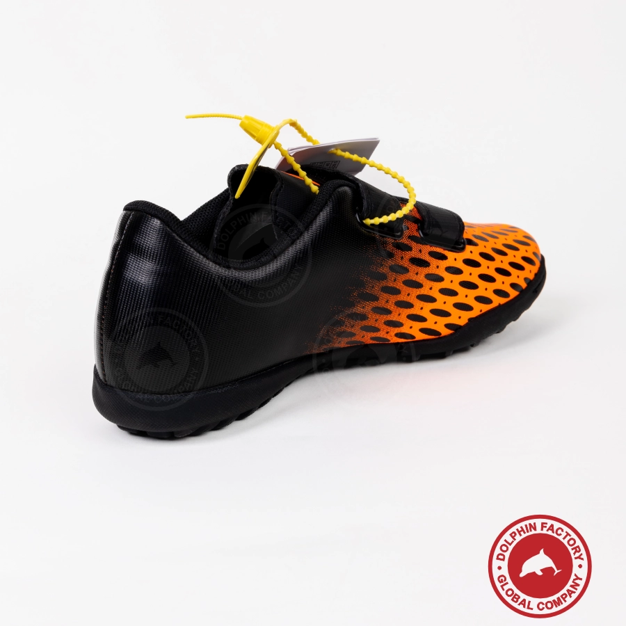 Бутсы футбольные KR-183 черно-оранжевый