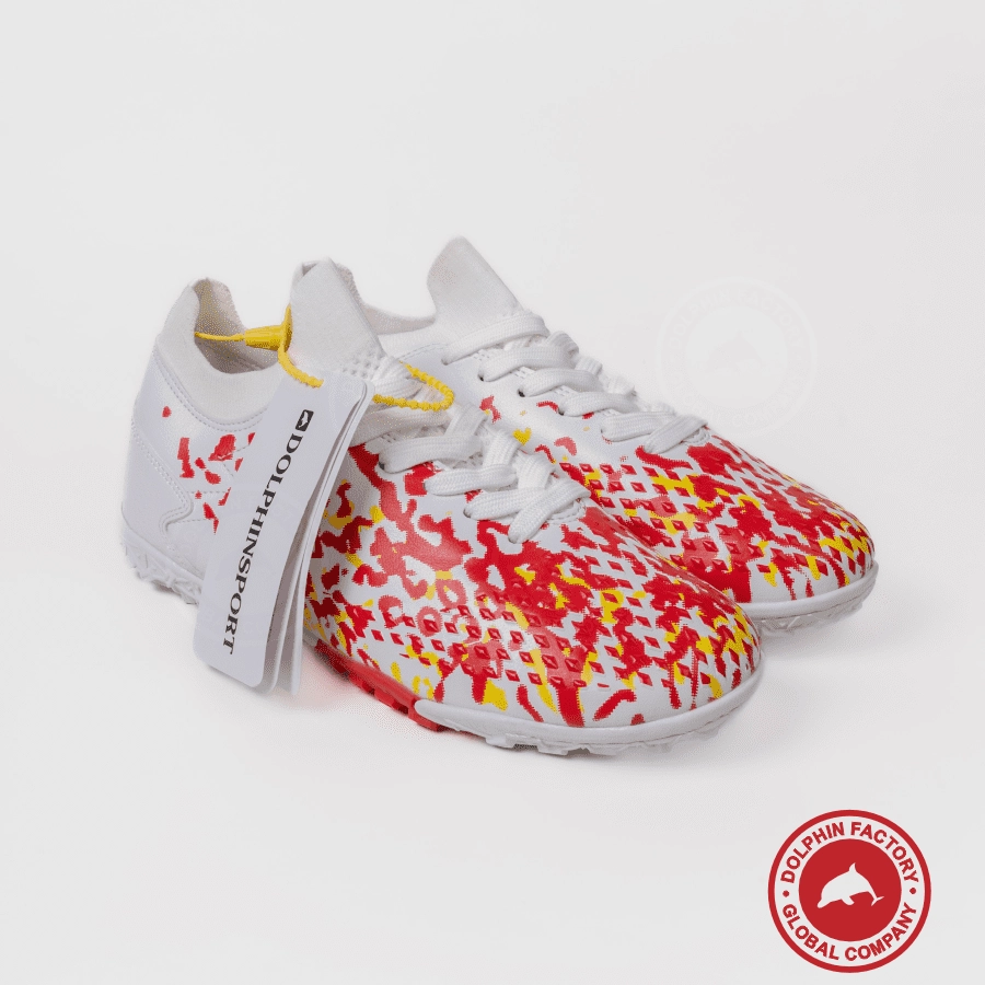 Бутсы футбольные KR-130/1 бело-красный