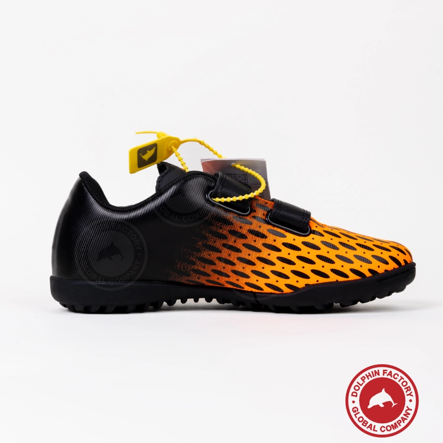 Бутсы футбольные KR-183 черно-оранжевый