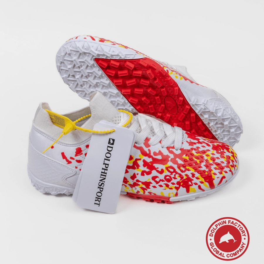 Бутсы футбольные KR-130/1 бело-красный