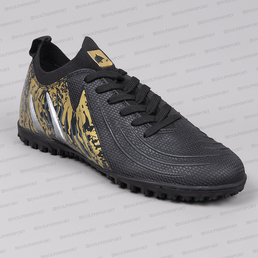 Бутсы футбольные KR-201 черно-золотистые