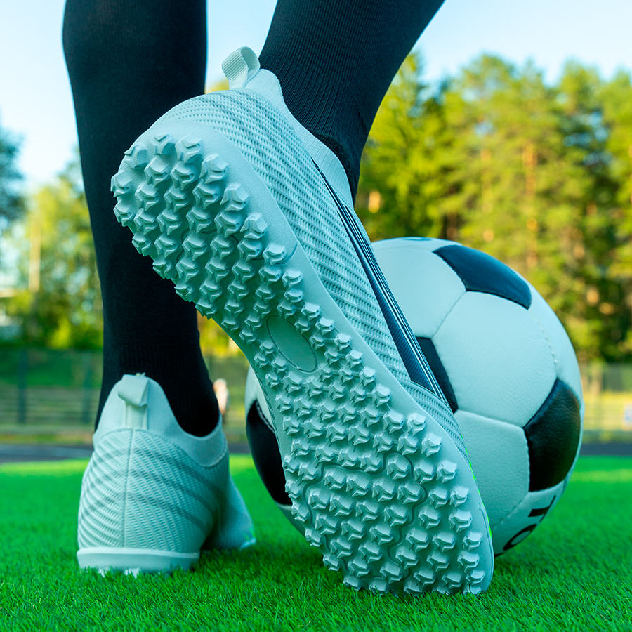 Бутсы футбольные KR-200 бело-зеленые
