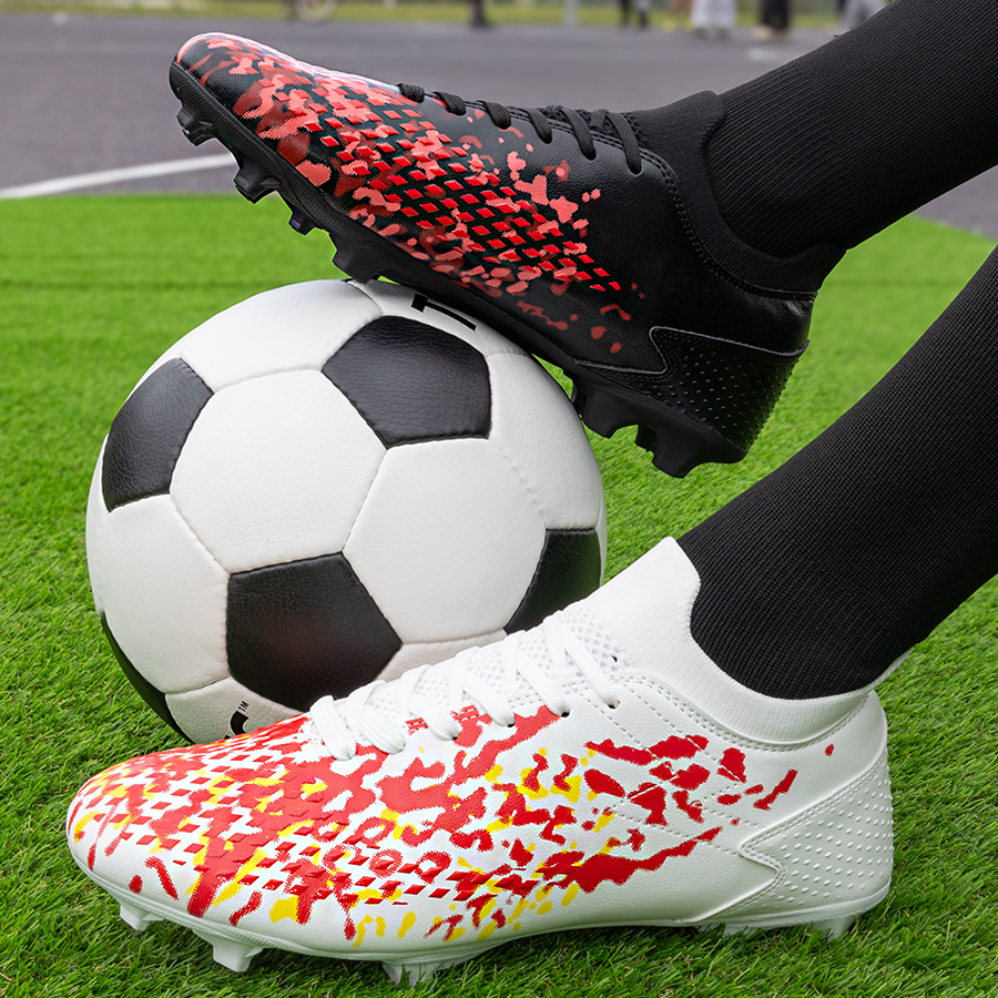 Бутсы футбольные KR-130 белый-черный