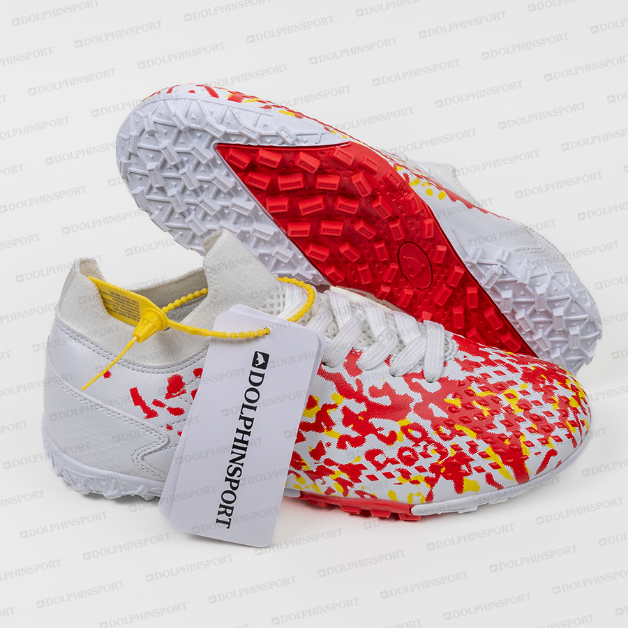 Бутсы футбольные KR-130/1 бело-красные