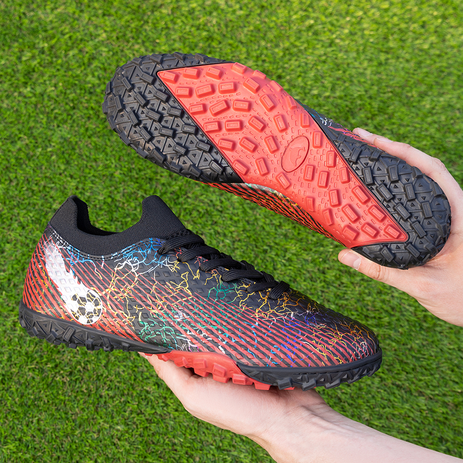 Бутсы футбольные KR-134 черно-красные