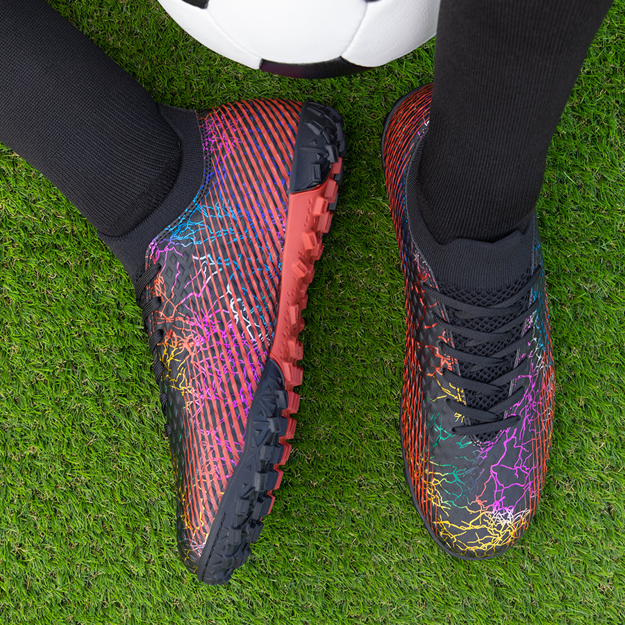 Бутсы футбольные KR-134 черно-красные