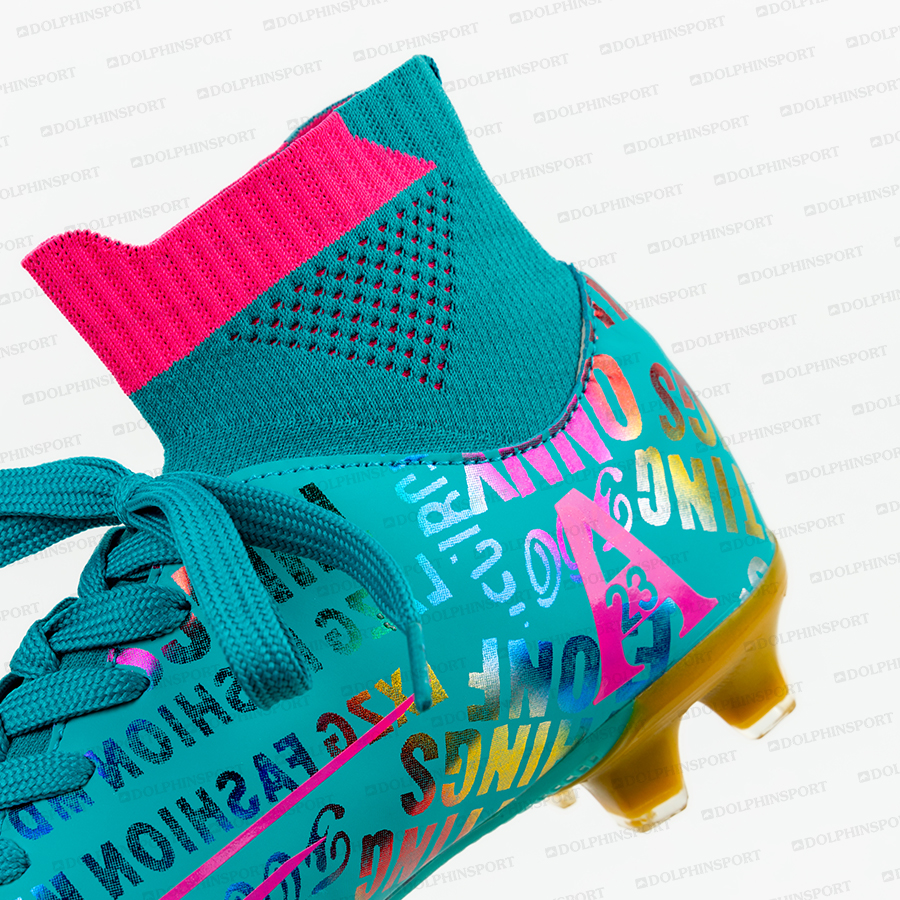 Бутсы футбольные KR-179/2 оранжевый-бирюзовый