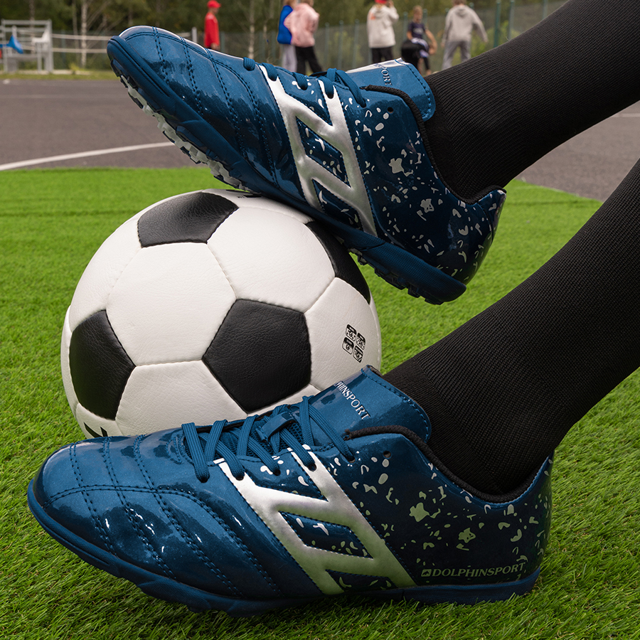 Бутсы футбольные KR-063 темно-синие