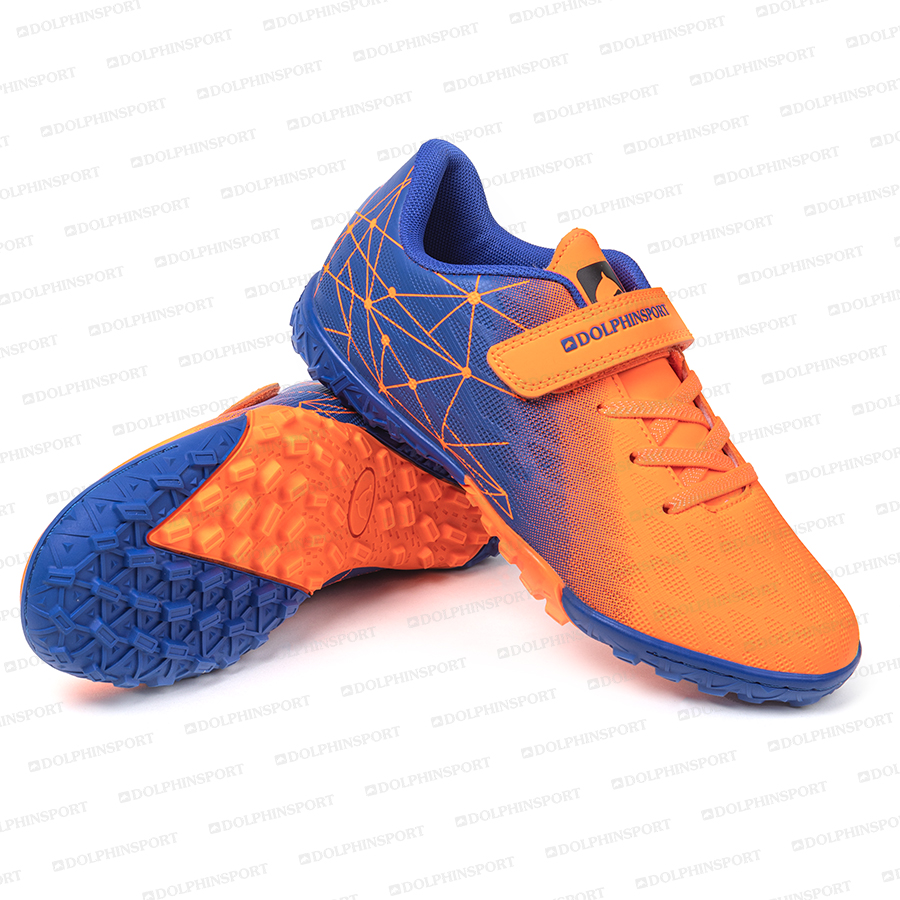 Бутсы футбольные KR-197 сине-оранжевые