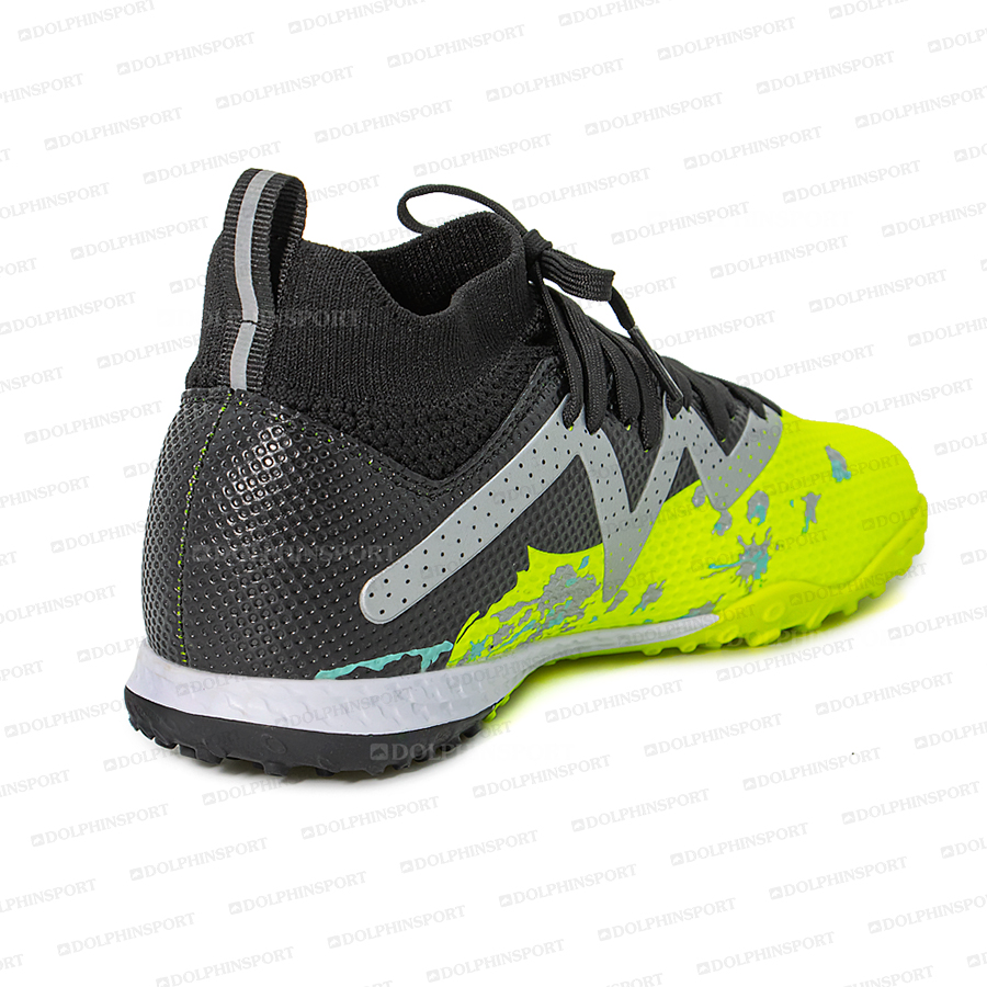 Бутсы футбольные KR-193 черно-салатовые