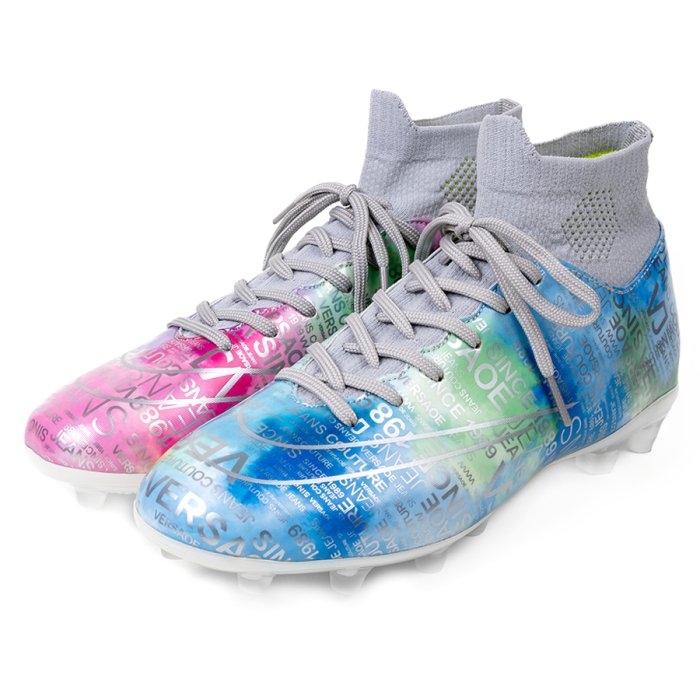 Бутсы футбольные KR-178/2 розовый-голубой