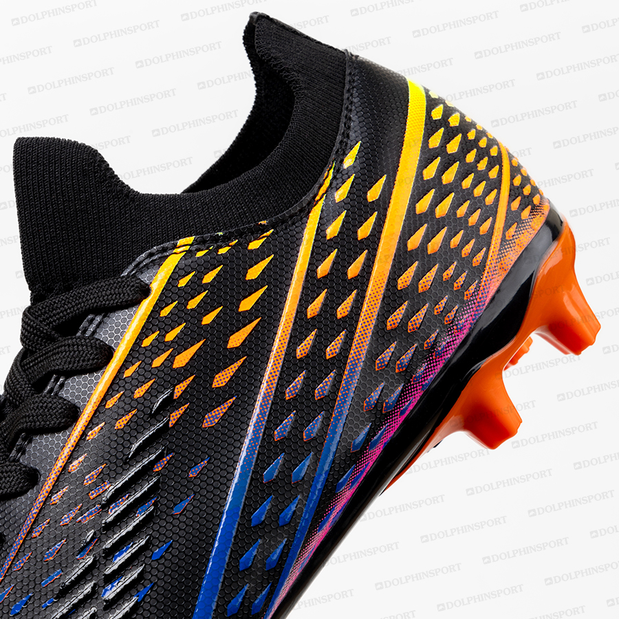 Бутсы футбольные KR-158 черно-оранжевый