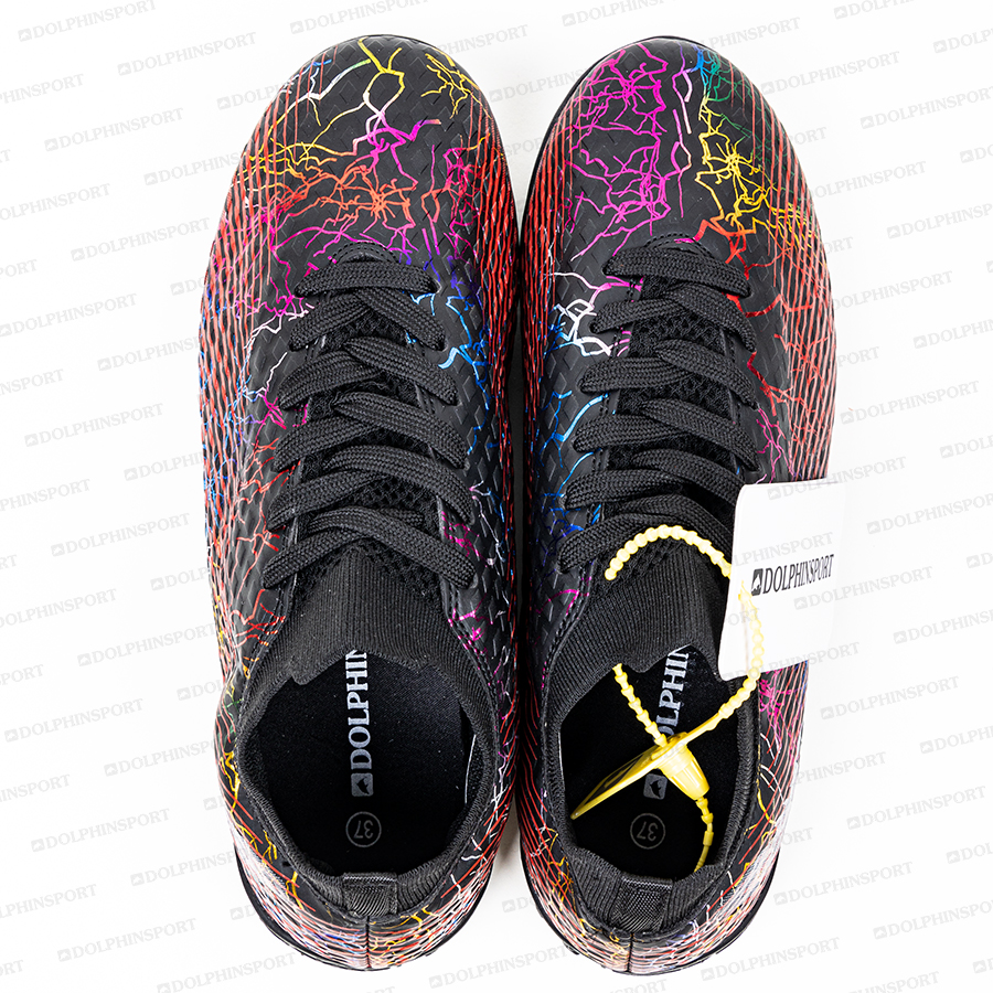 Бутсы футбольные KR-134 черно-красные