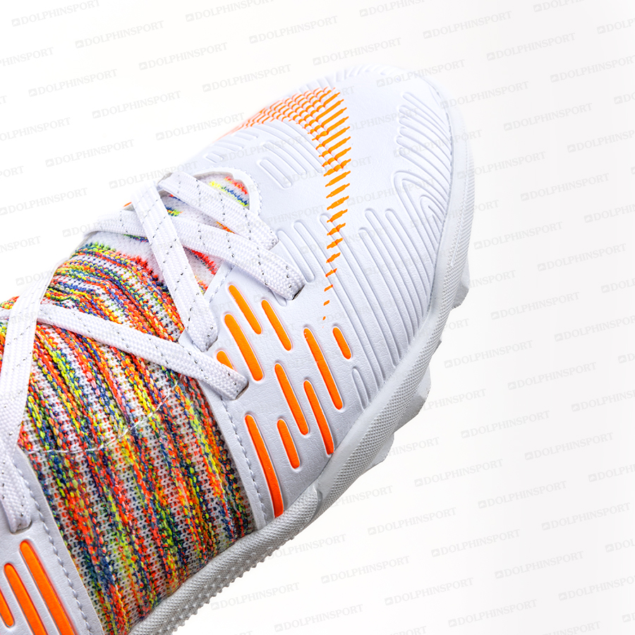 Бутсы футбольные KR-177 бело-оранжевый