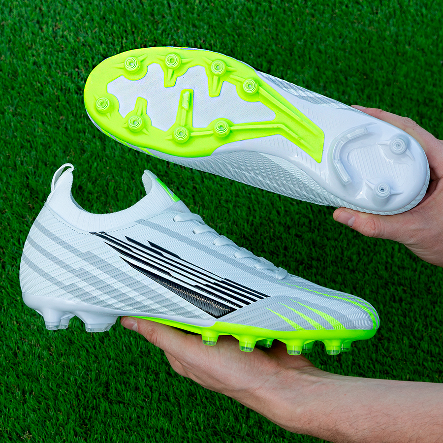 Бутсы футбольные KR-207 бело-зеленые