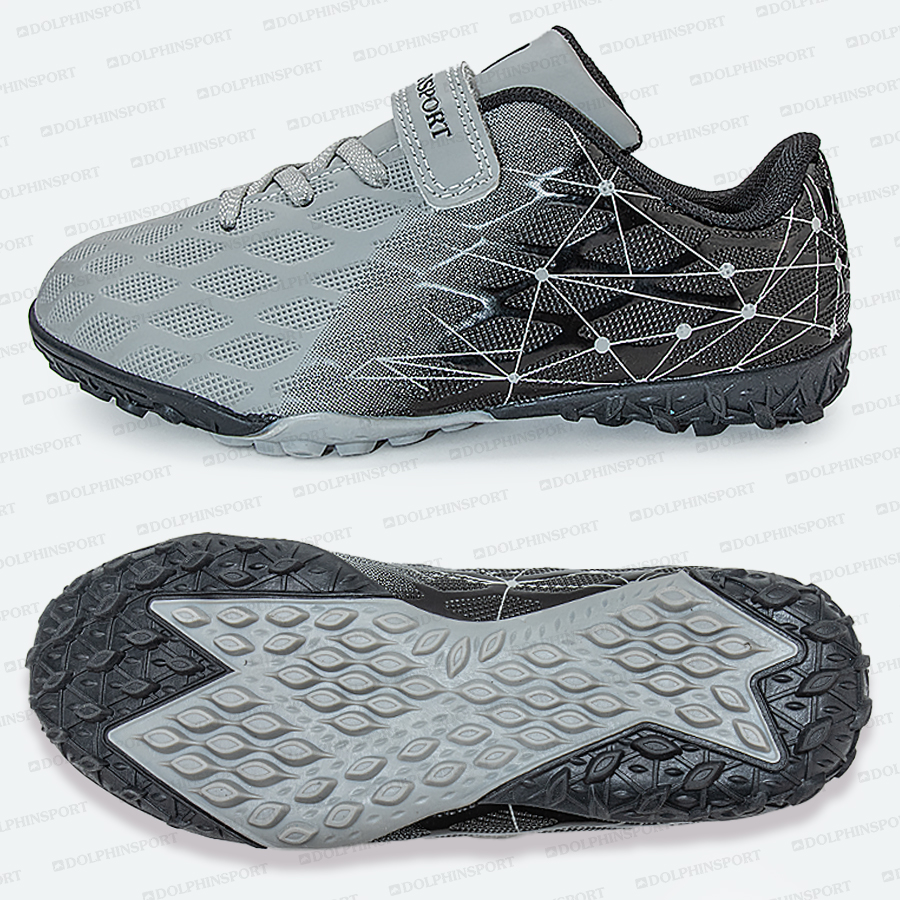 Бутсы футбольные KR-197 черно-серые