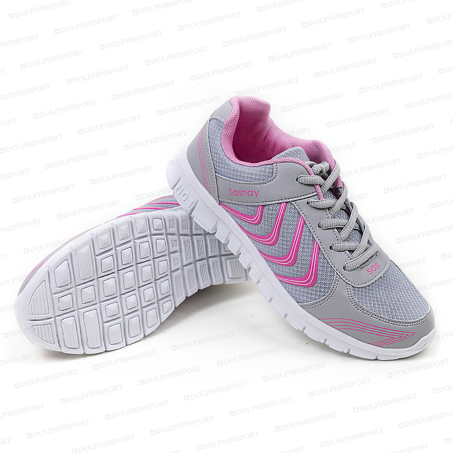 Кроссовки для бега KR-003/1 серо-розовые