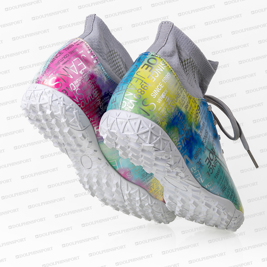 Бутсы футбольные KR-178 розовый-голубой