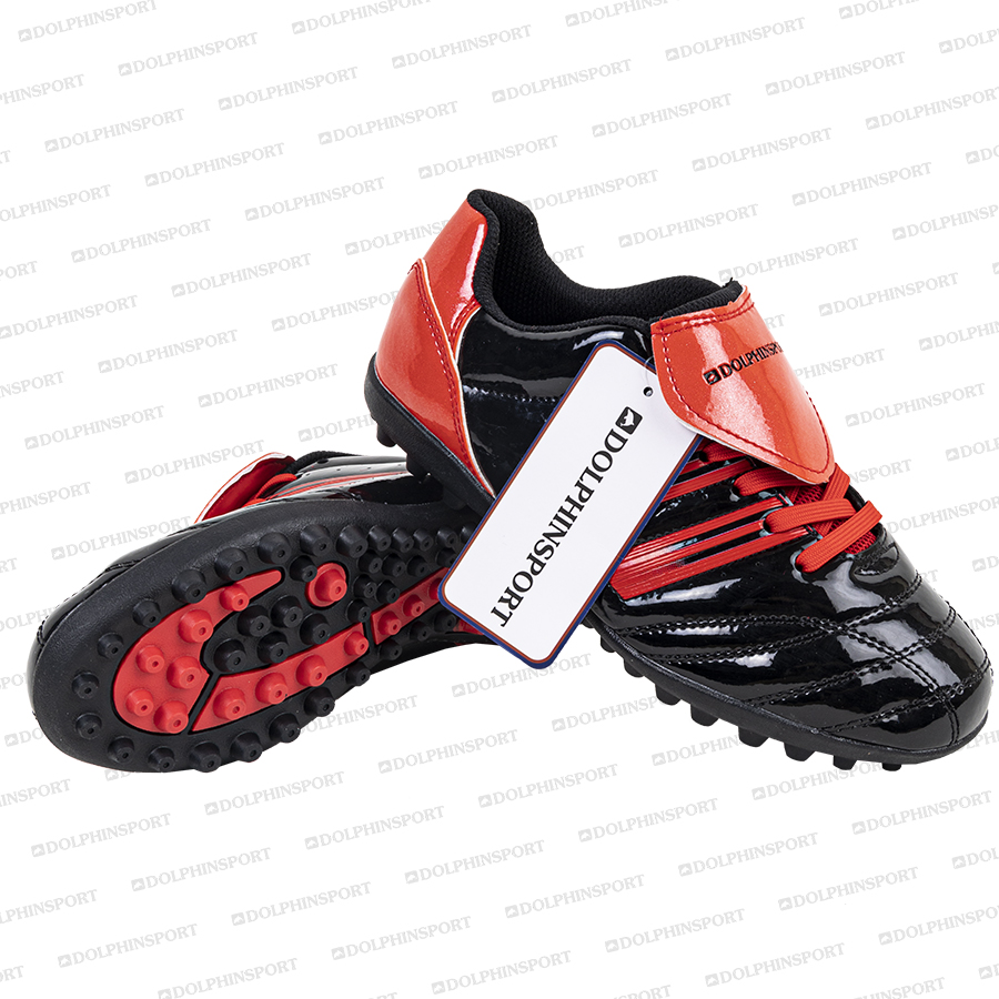 Бутсы футбольные KR-058 черно-красные