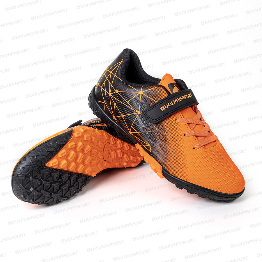 Бутсы футбольные KR-197 черно-оранжевые