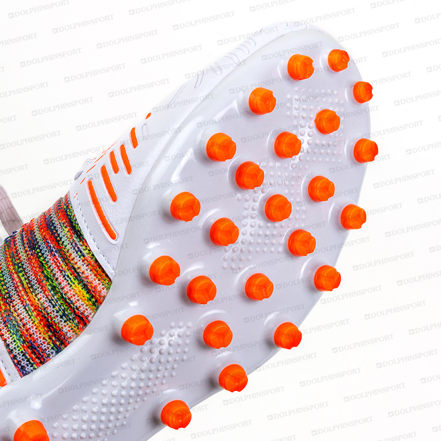 Бутсы футбольные KR-177/2 бело-оранжевый