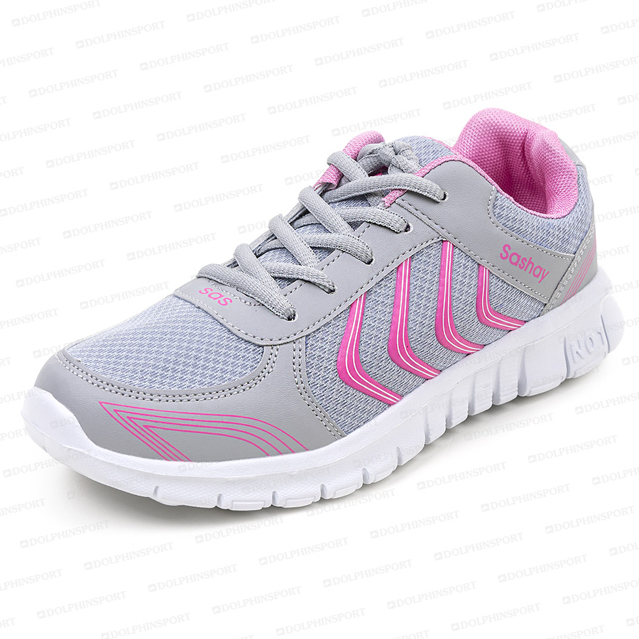Кроссовки для бега KR-003/1 серо-розовые