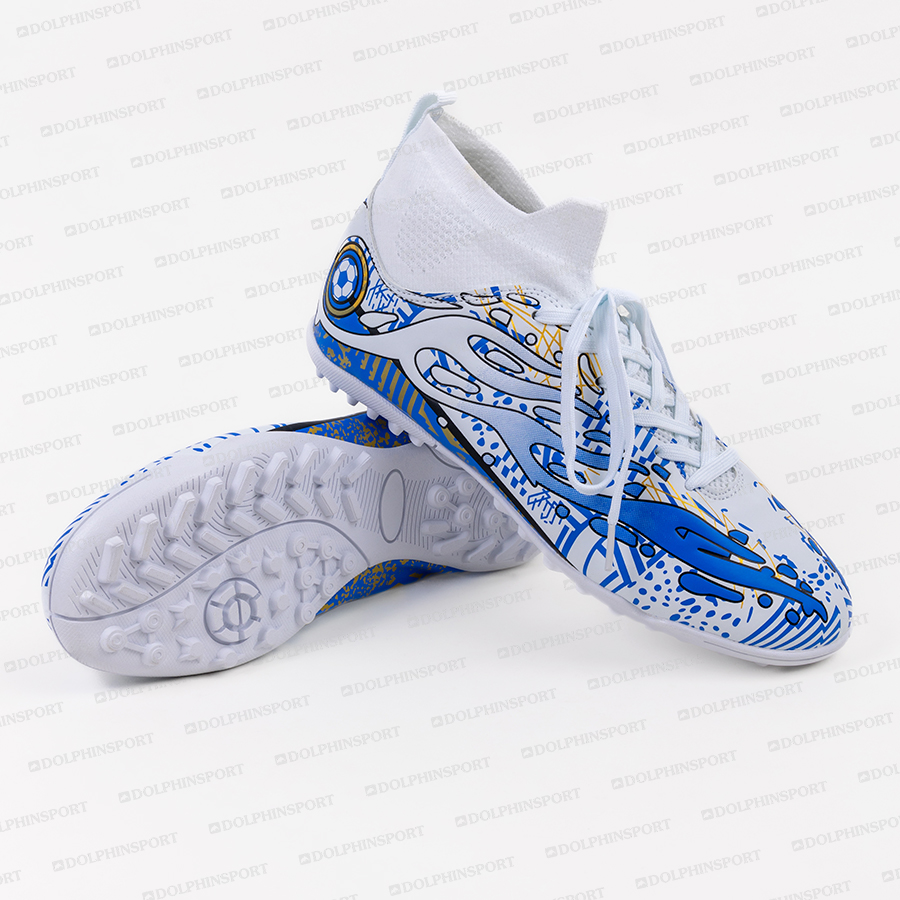 Бутсы футбольные KR-187 бело-синий