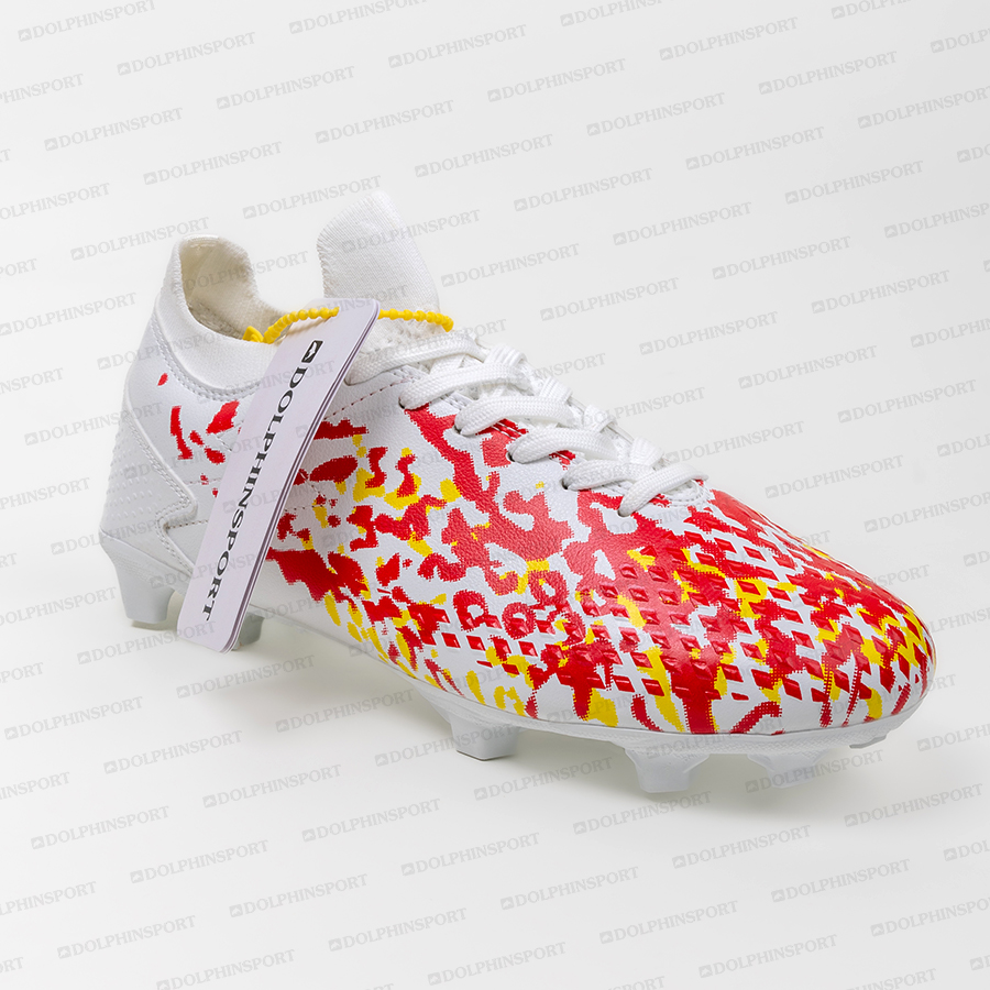 Бутсы футбольные KR-130 бело-красный