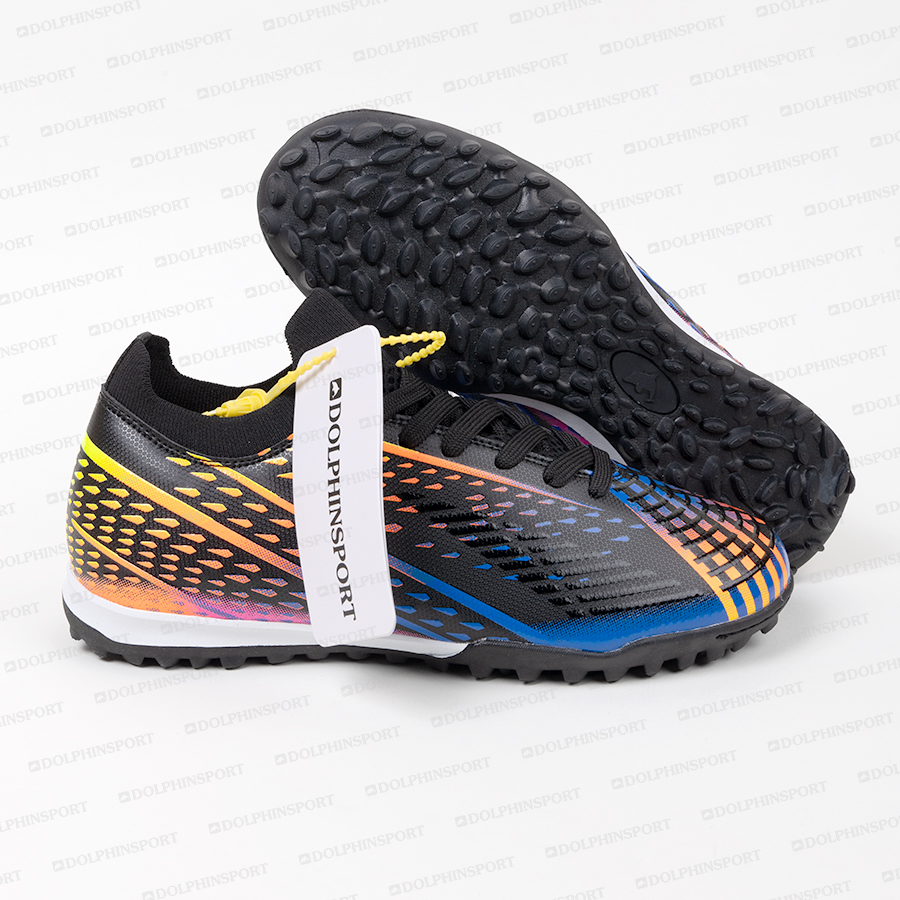 Бутсы футбольные KR-157 черно-оранжевый