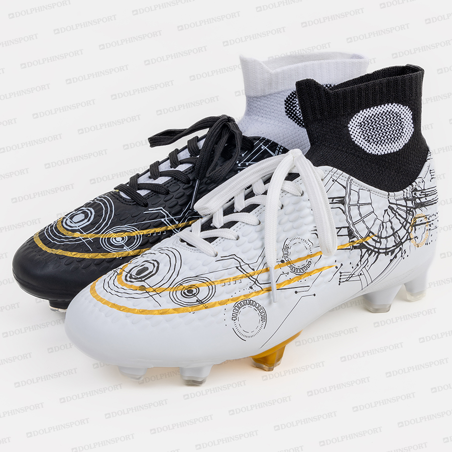 Бутсы футбольные KR-185 белый-черный