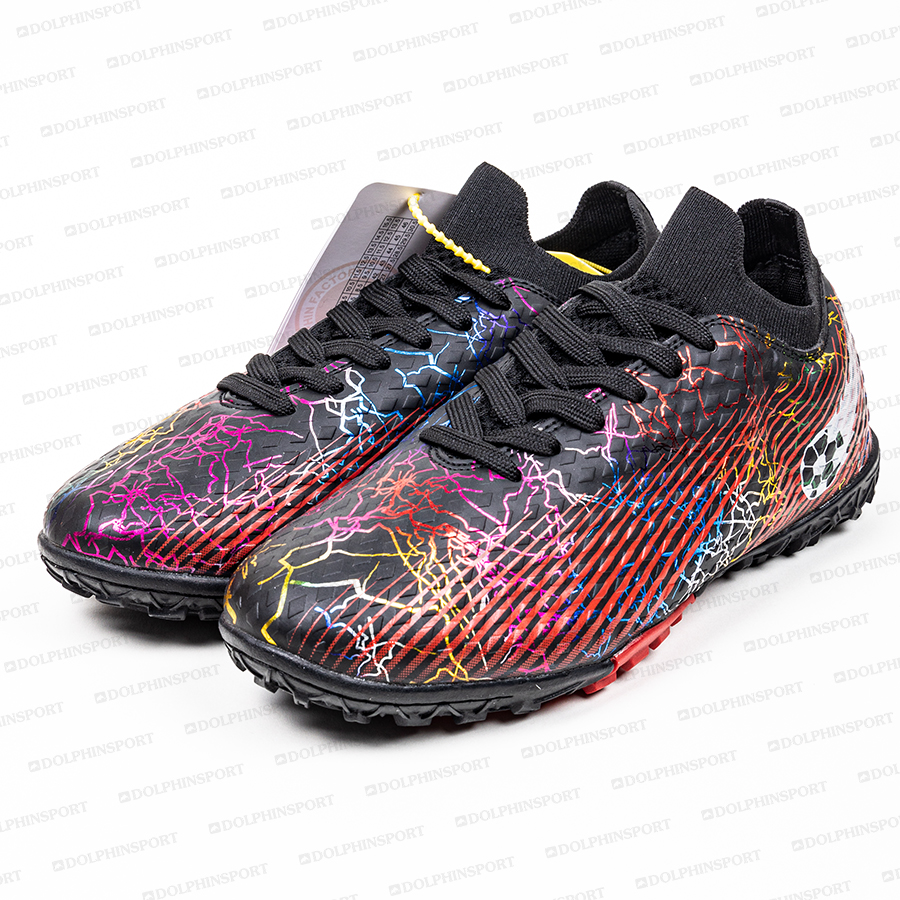 Бутсы футбольные KR-134 черно-красные