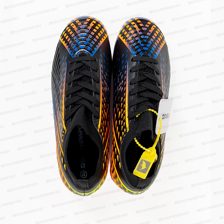 Бутсы футбольные KR-158 черно-оранжевый