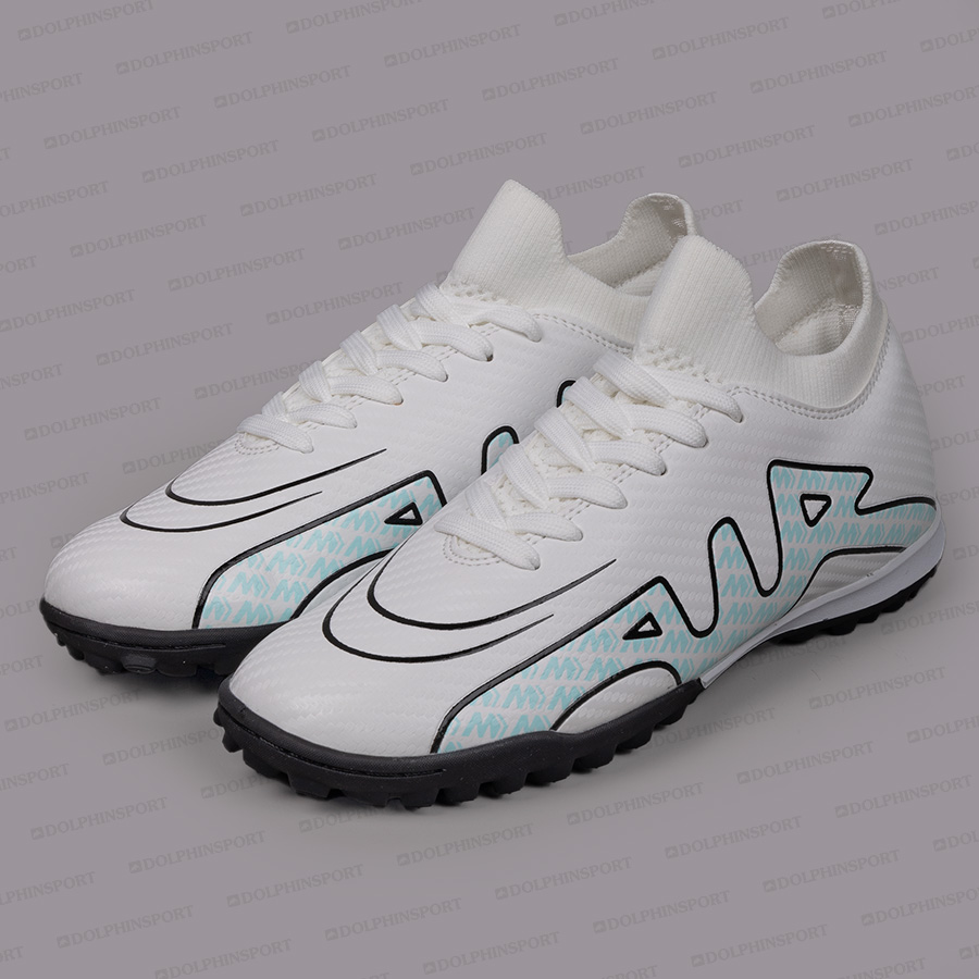 Бутсы футбольные KR-160 бело-бирюзовый