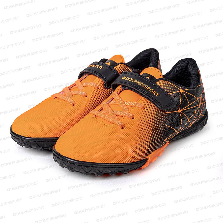 Бутсы футбольные KR-197 черно-оранжевые